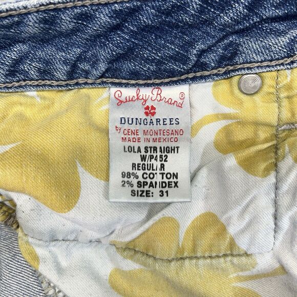 Lucky Brand Lola Straight Jeans Women’s 12/31 Medium Wash Denim Gene Montesano - Picture 7 of 16